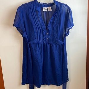 2- piece set duo Maternity blue blouse. Size medium
